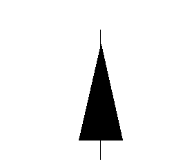 marque de jour du sémaphore - un triangle pointe vers le haut